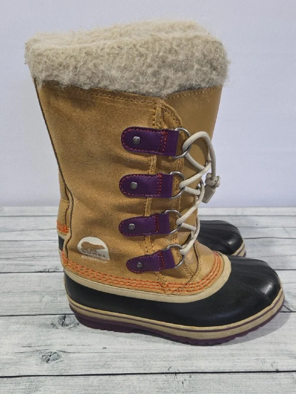 Sorel Joan Of Arctic Youth Waterproof Winter Boots Size 2